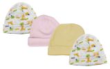 Baby Girl Infant Caps (Pack of 4)