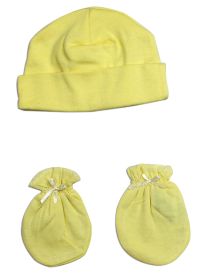 Unisex Baby Cap and Mittens 2 Piece Set