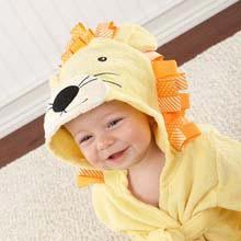 Big Top Bath Time Lion Hooded Spa Robe (Personalization Available)