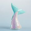 Reversible Sequin Mermaid Tail Porcelain Bank