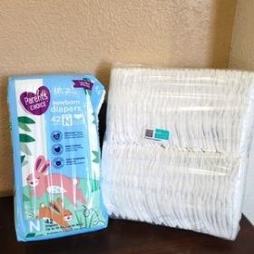 Gentle Newborn Diapers;  Size Newborn;  42 Count;  DRYNOW Core;  Soft & Breathable Materials;  Made Without Natural Latex;  lotions or perfumes