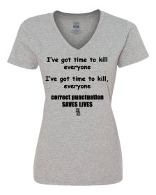 Correct Punctuation Saves Lives Ladies shirt