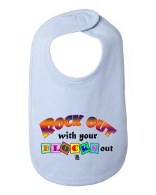 Rock out with your blocks out cute baby bib