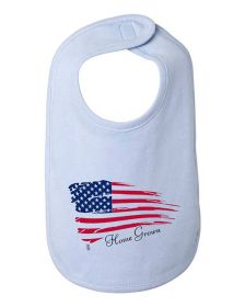 Home Grown American Flag Baby Bib