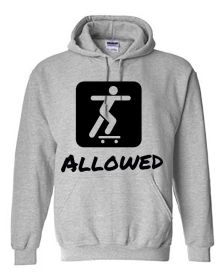 Skateboarding Allowed Youth hoodie