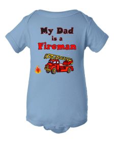 My Dad's a Fireman Baby Bodysuit