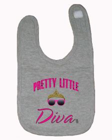 Pretty Little Diva Princess Baby and Toddler Girls Bib