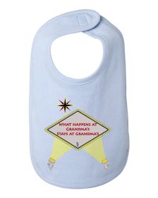 What Happen at Grandmas Stays at Grandmas Funny Baby and Toddler Bib