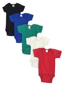 Unisex Baby 5 Pc Onezies (Color: Black/Blue/Green/Red, size: medium)