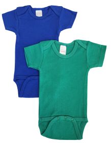 Unisex Baby 2 Pc Onezies (Color: Blue/Green, size: large)