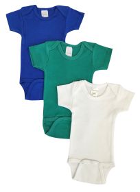 Unisex Baby 3 Pc Onezies (Color: Blue/Green/, size: large)