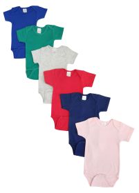 Baby Girl 6 Pc Onezies (Color: Blue/Green/Grey/Red/Navy/Pink, size: large)