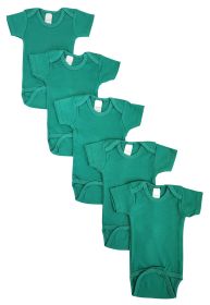 Unisex Baby 5 Pc Onezies (Color: green, size: medium)