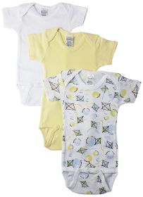 Unisex Baby 3 Pc Onezies (Color: White, size: large)