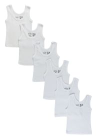 White Tank Top 6 Pack (Color: White, size: small)