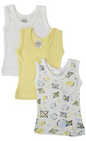 Unisex Baby 3 Pc Tank Tops (Color: White, size: medium)