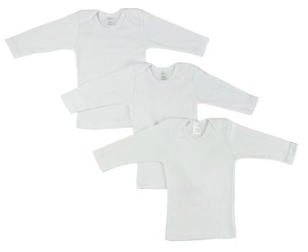 Long Sleeve White Lap T-shirt (Color: White, size: small)