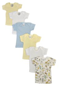 Unisex Baby 6 Pc Shirts (Color: White, size: large)