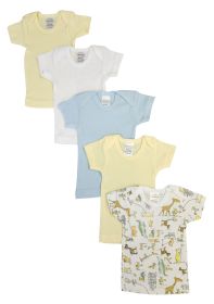 Unisex Baby 5 Pc Shirts (Color: White, size: medium)