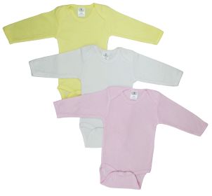 Boys Pastel Long Sleeve Onezie (Color: Pink/Yellow/White, size: small)