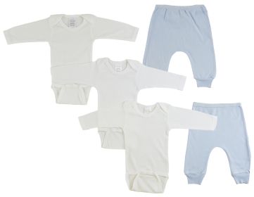 Infant Long Sleeve Onezies and Joggers (Color: Blue/Blue, size: small)