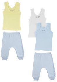 Boys Tank Tops and Joggers (Color: Blue/Blue, size: large)