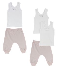 Infant Tank Tops and Joggers (Color: Pink/Pink, size: small)