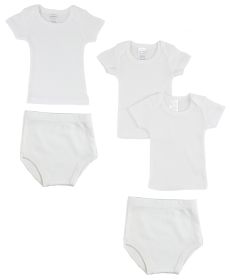 Infant T-Shirts and Training Pants (Color: White, size: small)