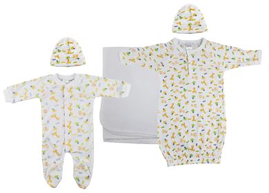 Unisex Newborn Baby 5 Pc Layette Sets (Color: White, size: small)