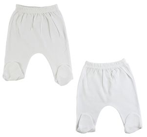 White Closed Toe Pants - 2 Pack (Color: White, size: large)