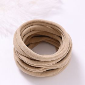 10 PCS Baby Nylon Headbands Hairbands Hair Bow Elastics For Baby Girls Newborn Infant Toddlers Kids Nude (Color: 13)