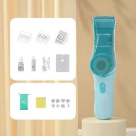 Baby Automatic Hair-absorbing Hair Clipper; Electric Clipper; Mute Shaving Electric Clipper; Household Quiet Children's Artifact (Color: Hair Absorbing Hair Clipper-Icelandic Blue)