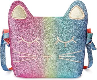 mibasies Kids Cat Purse for Little Girls Toddlers Wallet Crossbody Bag (Color: Multicoloured)