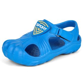 Kids Summer Sandals 2022 New Boys Beach Shoes Outdoor Sport Toddler Girl Slippers Breathable Children Flat Sandal Size 28-39 (Color: Blue, size: 32)