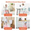 Kids Step Stool Learning Helper with Armrest for Kitchen Toilet Potty Training