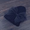 2-8Y Organza Big Bowknot Knitted Hat