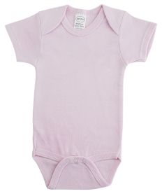 Interlock Pink Short Sleeve Onezie (Color: pink, size: small)